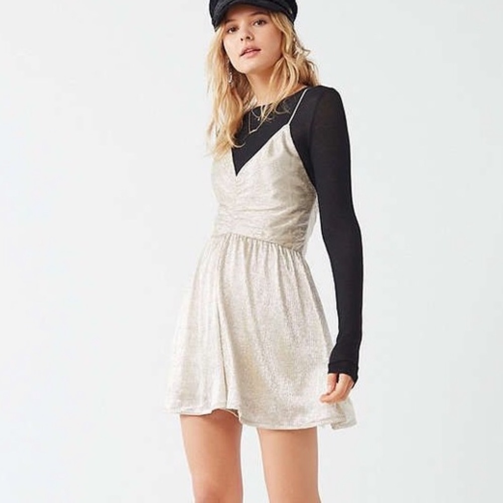 Urban outfitters sparkly romper